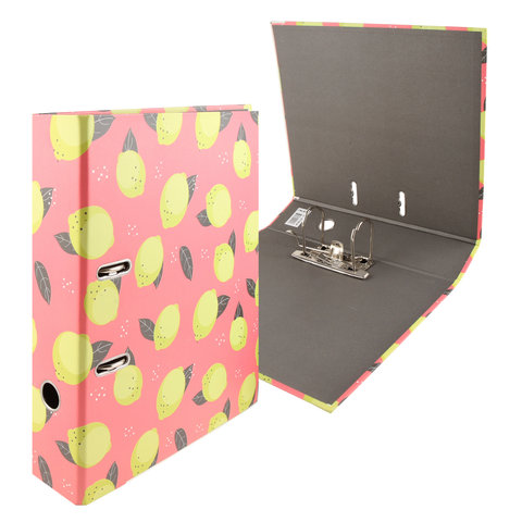 папка-регистратор А4 75мм Klerk Lemonade ламинированный картон 211834