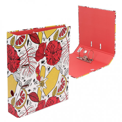 папка-регистратор А4 75мм Klerk Tropical ламинированный картон 211846