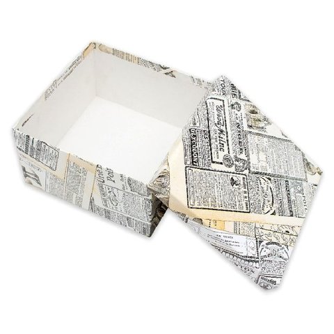 коробка подарочная Газета 15х15х9см пп-7499