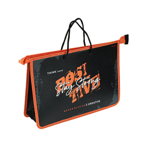 папка для тетрадей А4 с ручками Будь сильным пластик п-9709