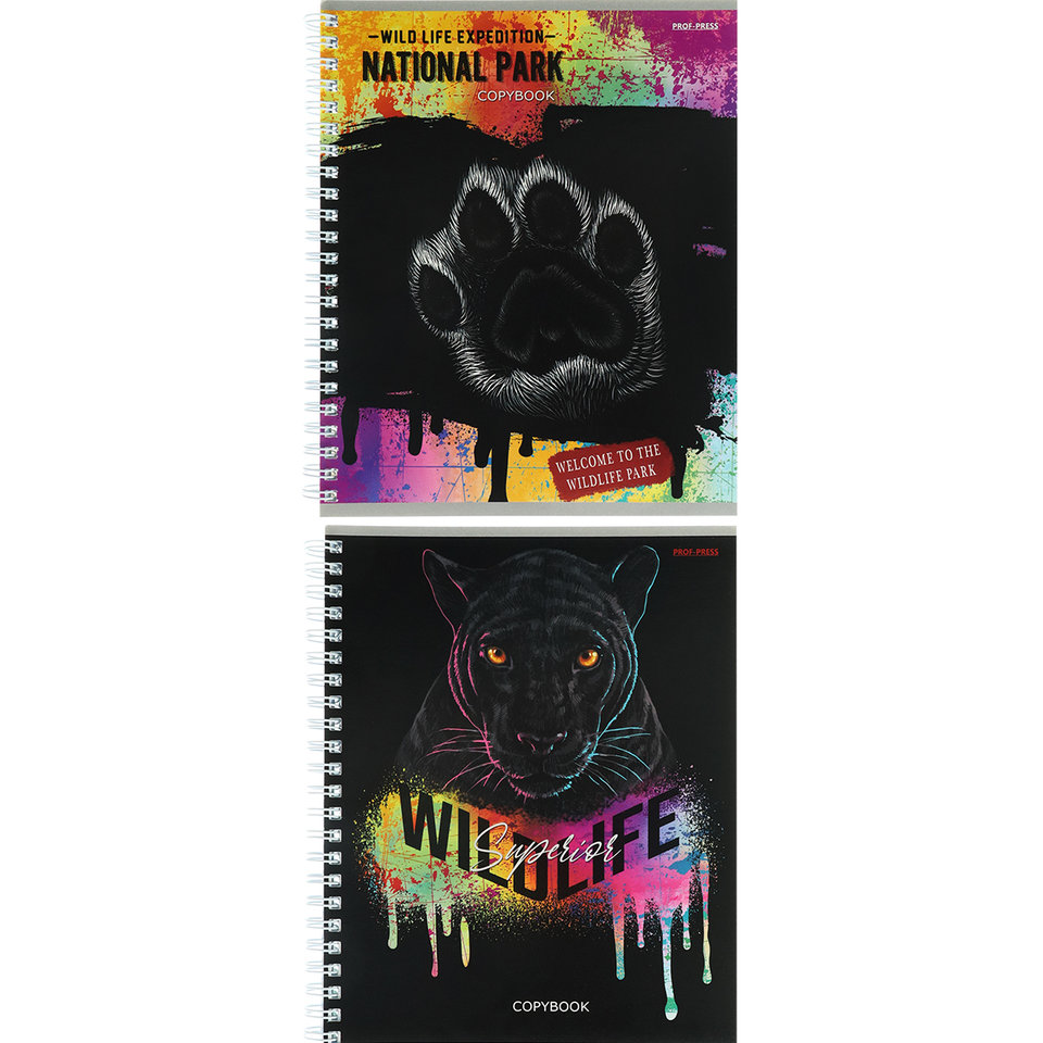 тетрадь 96 листов Красивые и дикие в клетку 96-3124