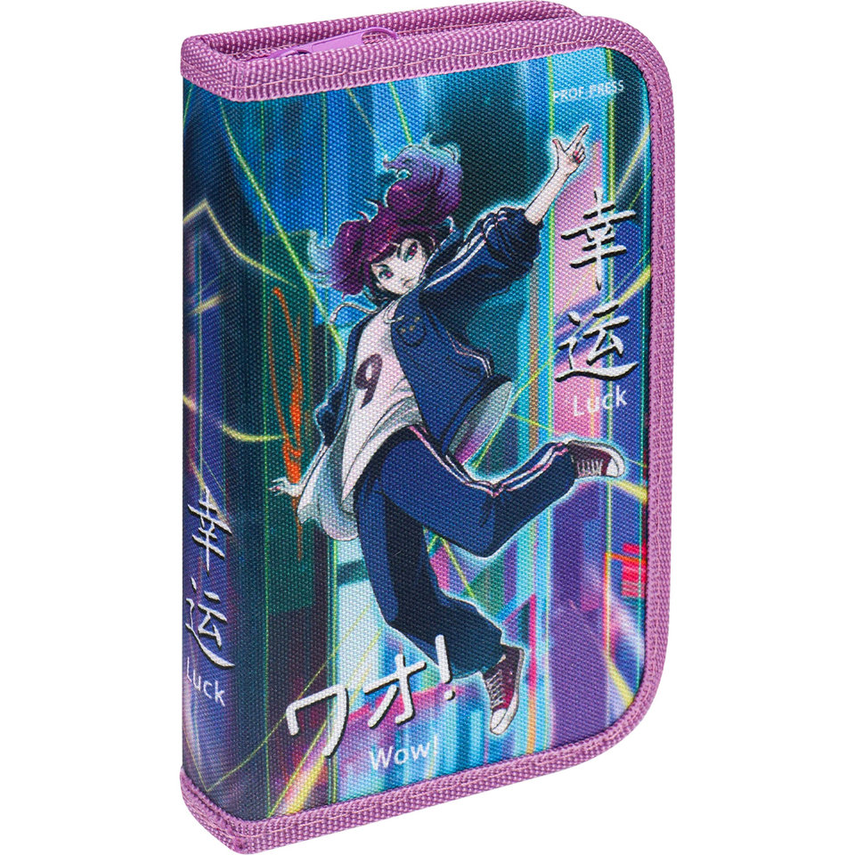 пенал для девочки Аниме с планкой пн-0303
