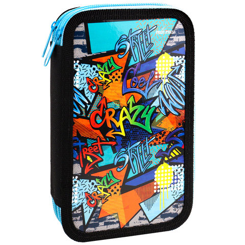 пенал для мальчика Дерзкие Граффити 2 отделения пн-3844