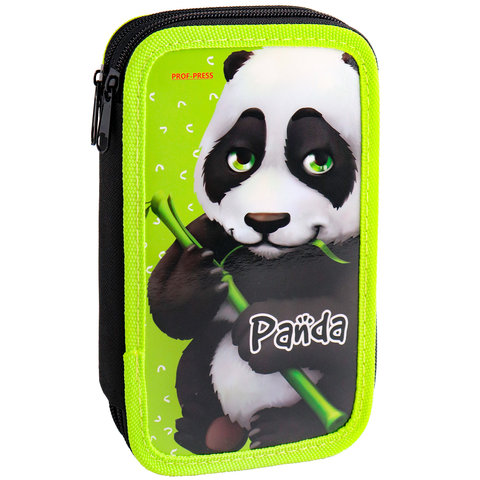 пенал для девочки Панда и Бамбук 2 отделения пн-4433