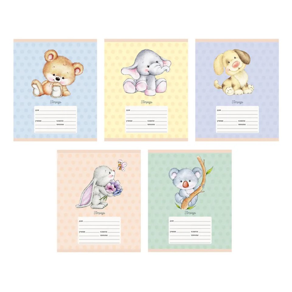 тетрадь 12 листов Малыши в клетку тк127556