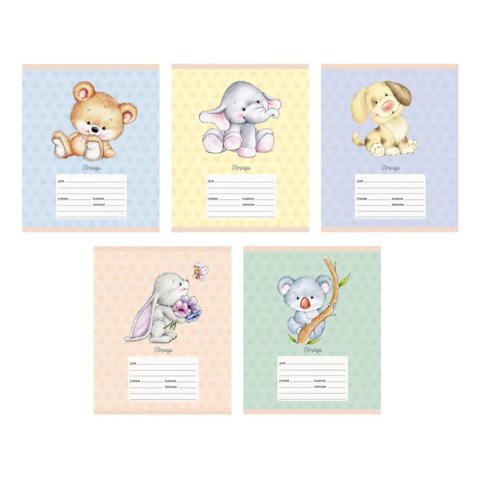 тетрадь 12 листов Малыши в клетку тк127556