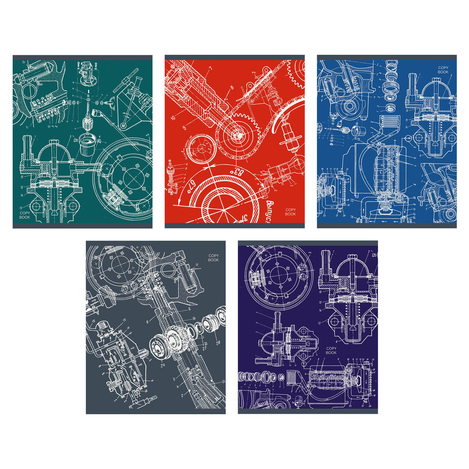 тетрадь 96 листов Чертежи в клетку ТК967058