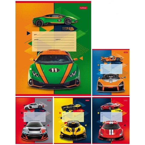 тетрадь 12 листов Мощный И Быстрый в крупную клетку 080081