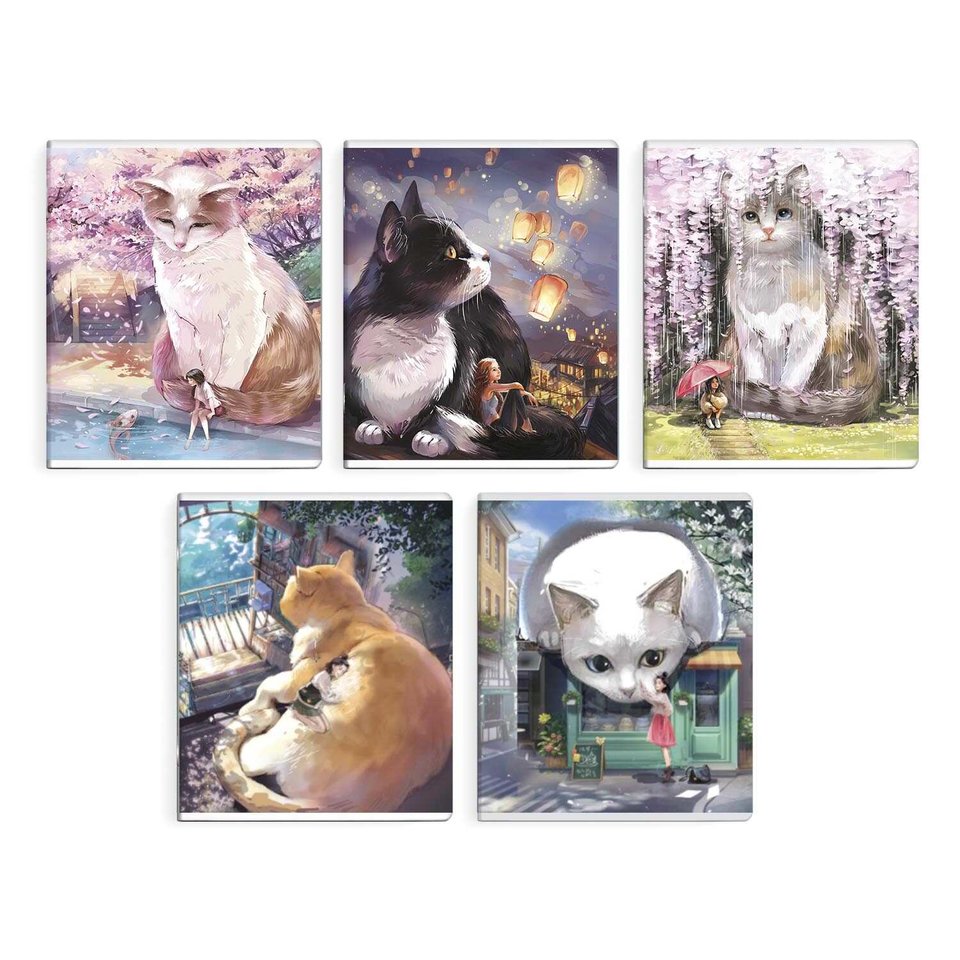 тетрадь 48 листов Котики в клетку 61710