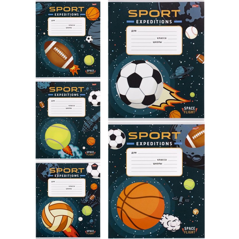 тетрадь 12 листов Мячи В Космосе в линейку 12-1384