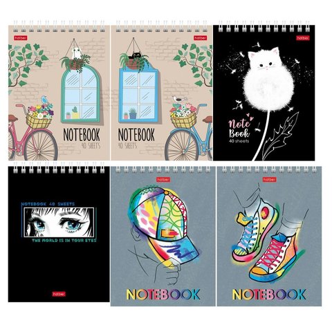 блокнот А6 40 листов на гребне 077216