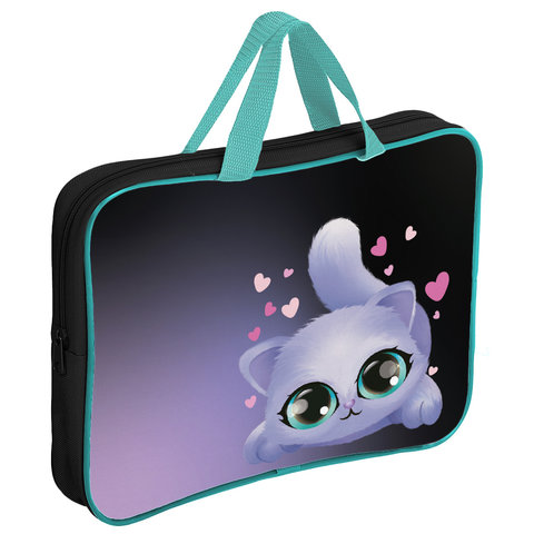 папка для тетрадей А4 с ручками Котэ текстиль 230666