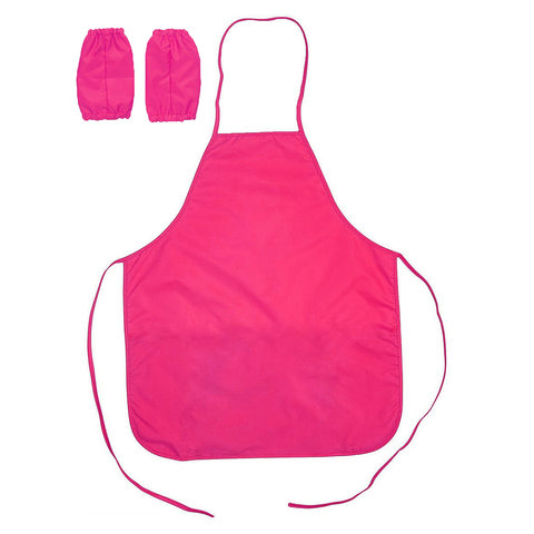 фартук для труда розовый с нарукавниками 90491