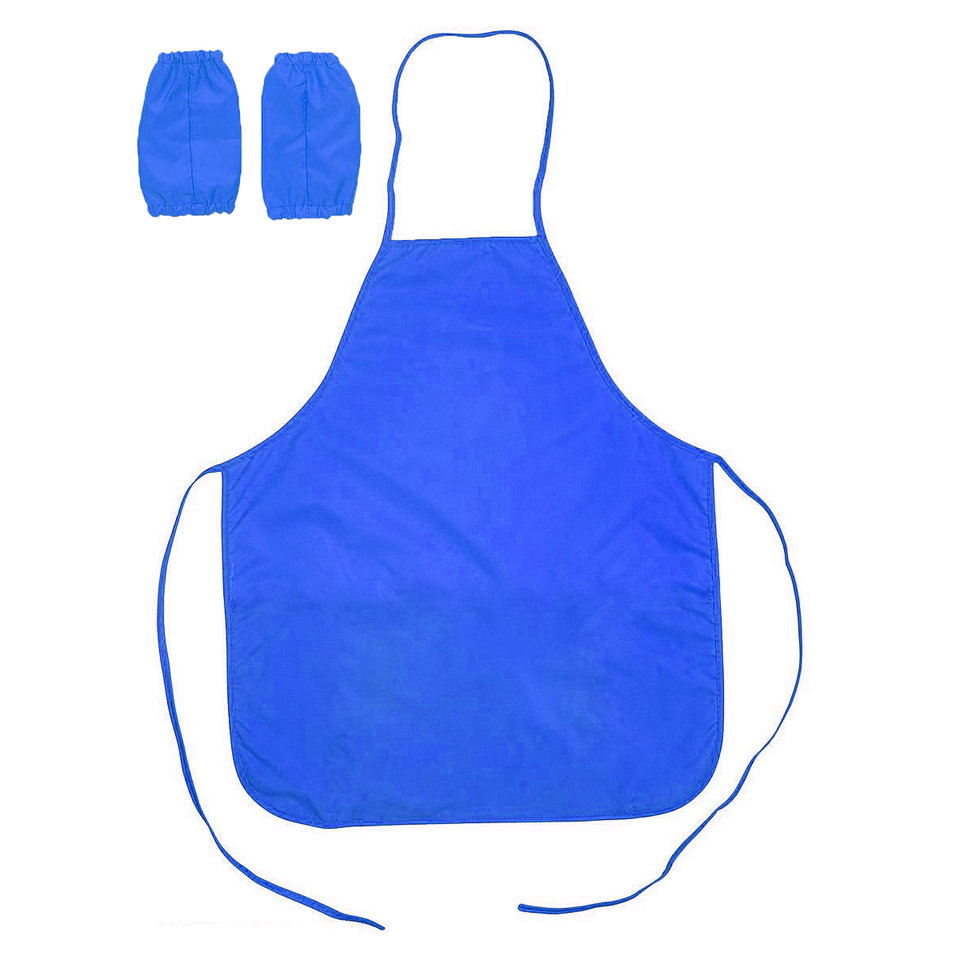 фартук для труда синий с нарукавниками 90495