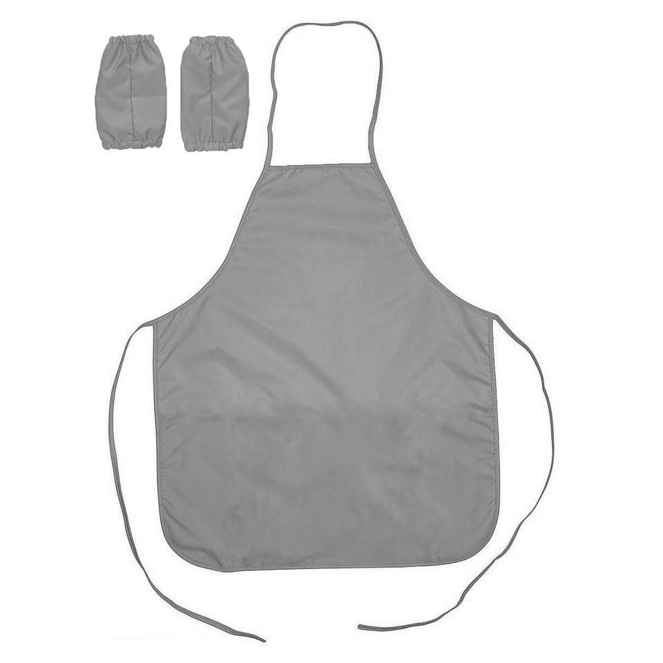 фартук для труда серый с нарукавниками 90496