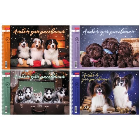 альбом для рисования 48 листов Собакомания на спирали с отрывной перфорацией 079786