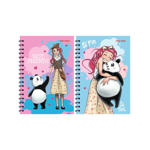 записная книжка А6 80 листов Любовь и Панды 9459