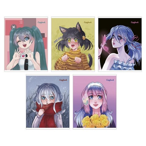 тетрадь 48л Аниме клетка 120012