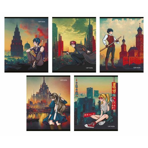 тетрадь 48л Аниме и мегаполис клетка 120015