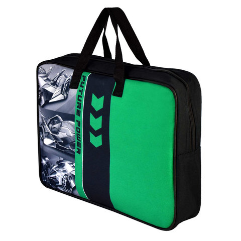 папка для тетрадей А4 с ручками Футуристичные тачки текстиль 62542