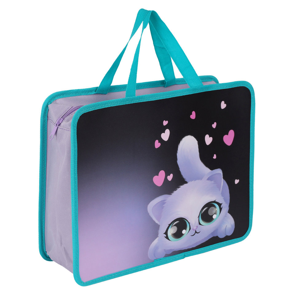 папка для тетрадей с ручками First Котэ пластик 230586