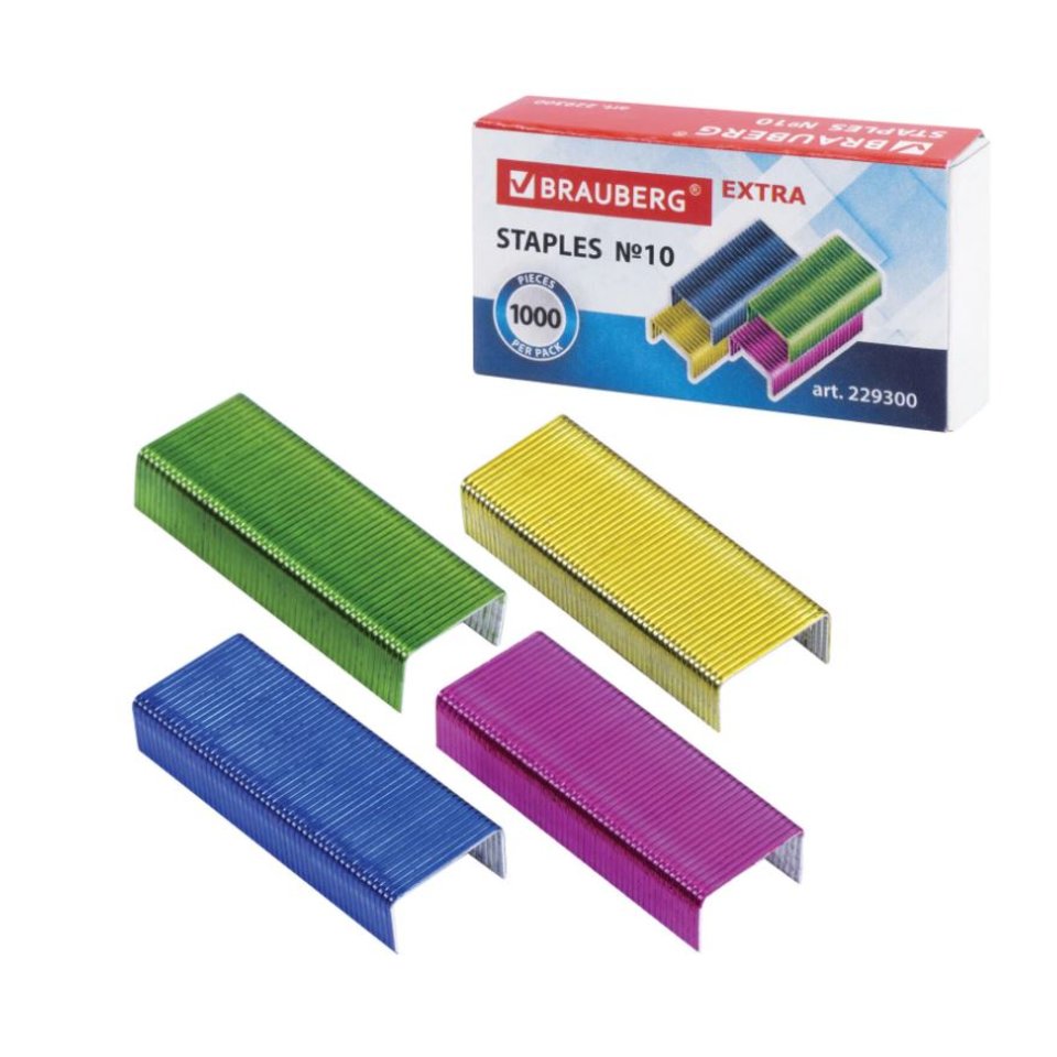 скобы для степлера №10 цветные Extra 20л 229300