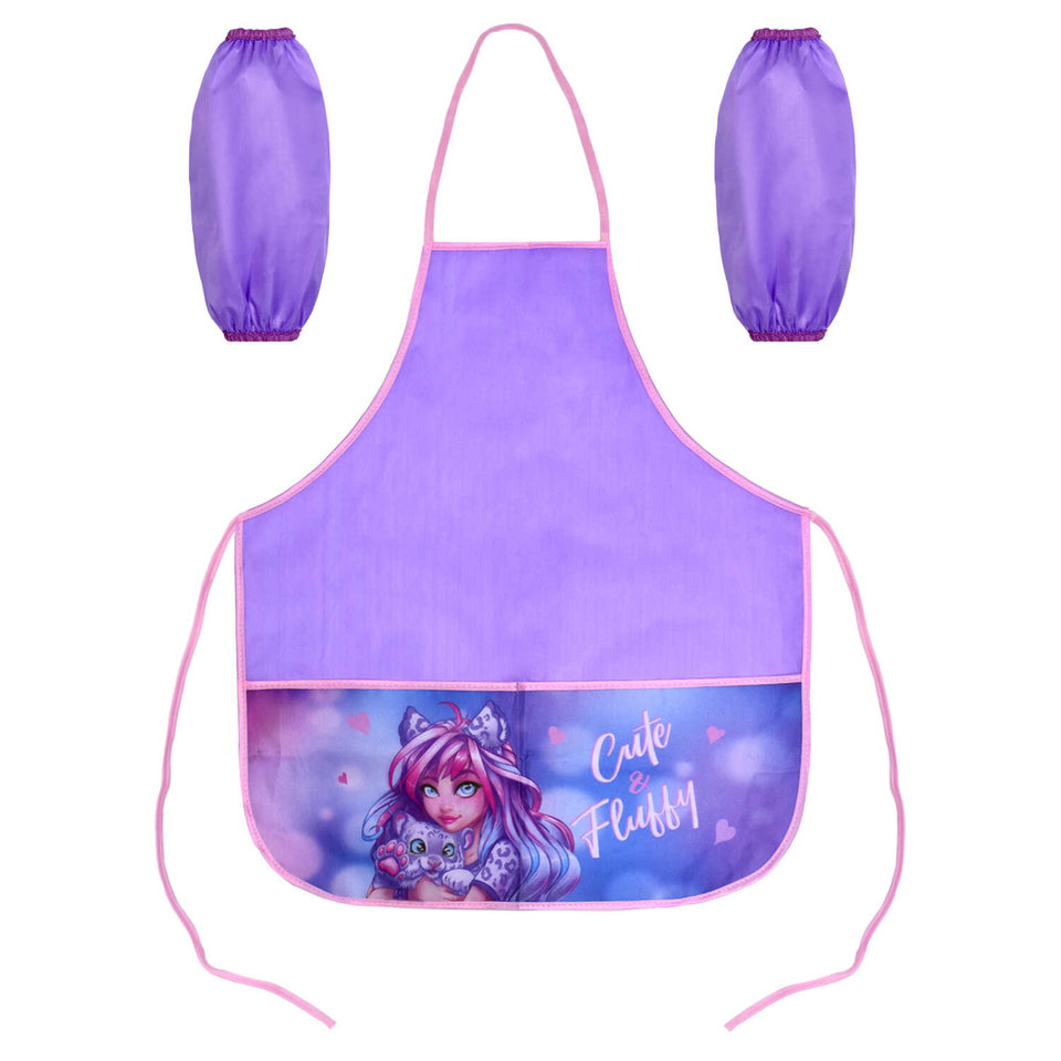 фартук для труда Девушка с Барсом с нарукавниками 63094