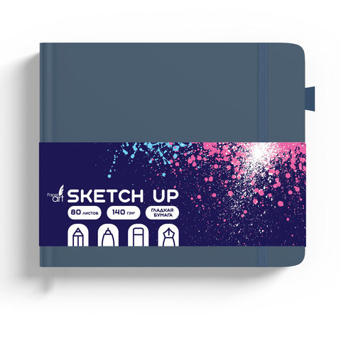 скетчбук А6 80л Северный серый квадратный 140г/м ск5805254