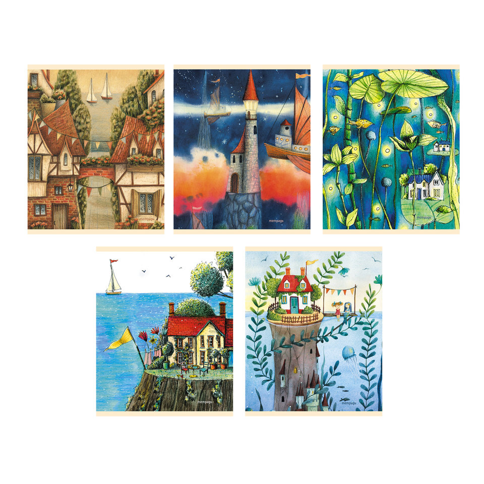 тетрадь 48л Сказочные домишки клетка ткб488339