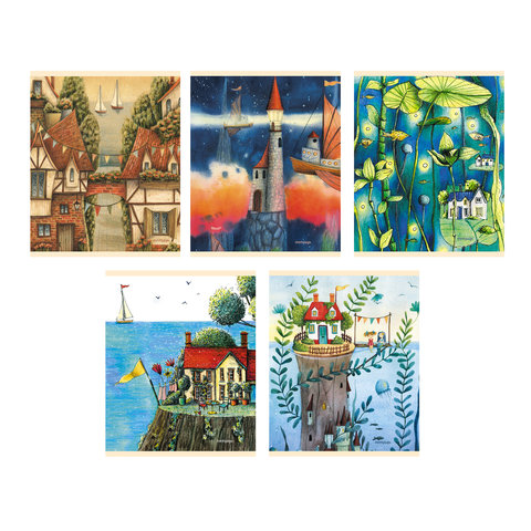 тетрадь 48л Сказочные домишки клетка ткб488339