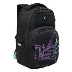 рюкзак для девочки rd-341-3 2 черно-сиреневый Grizzly