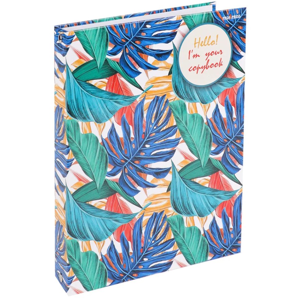 тетрадь на кольцах 160 листов Листья монстеры 2950