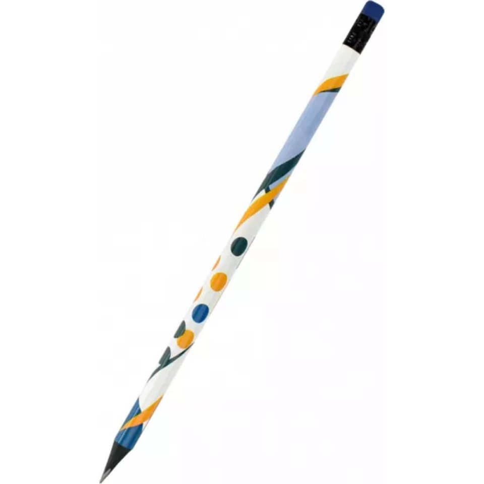 карандаш простой Геометрия трехгранный ластик 57474
