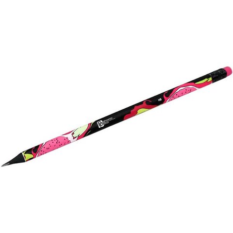 карандаш простой Тропические Фрукты трехгранный ластик 63682