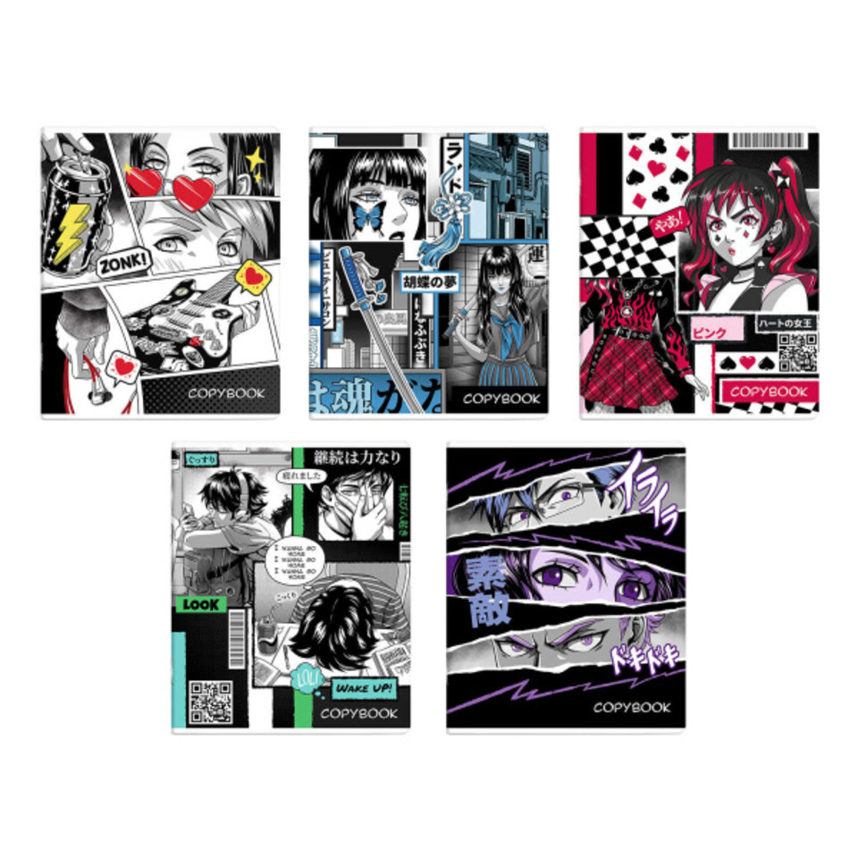 тетрадь 48 листов Аниме в клетку 64427