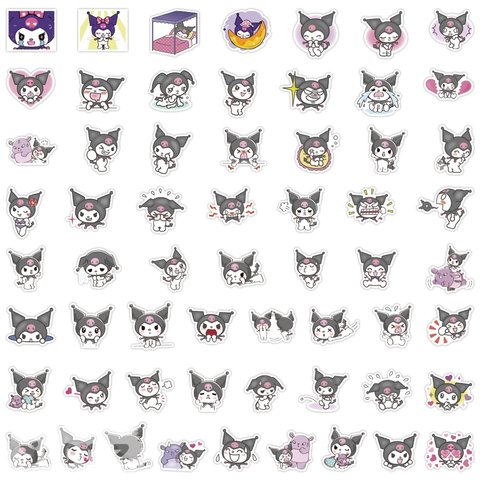 наклейки для декора Cute Kuro набор 60шт рт-00013947 аниме