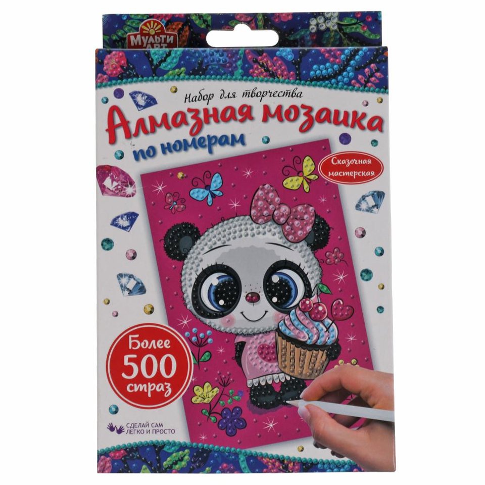 алмазная мозаика Пандочка 10х15см 322748