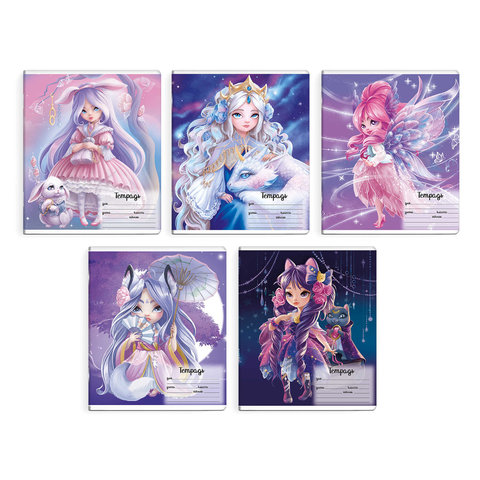 тетрадь 12 листов Сказочные Принцессы в клетку 64413