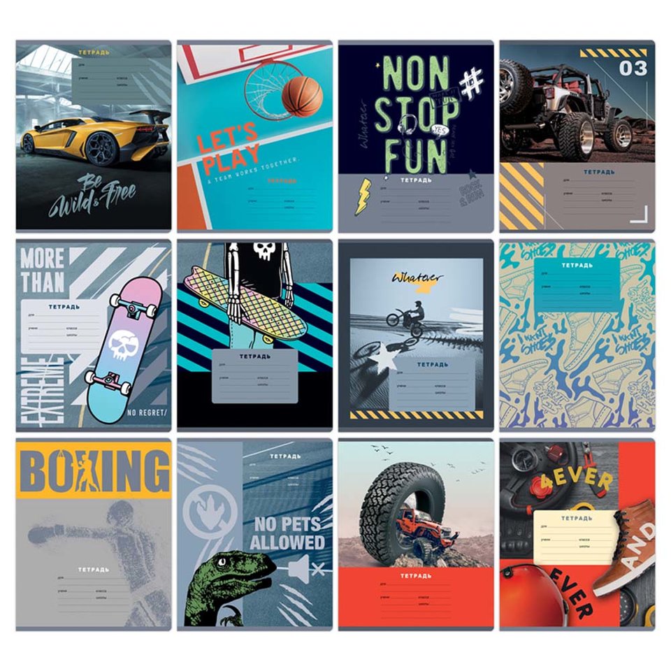 тетрадь 24 листов Мальчики в клетку 11736 341638