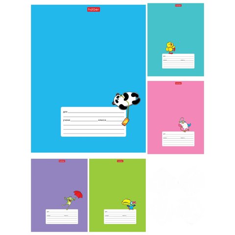 тетрадь 18 листов Забавные Зверушки в клетку 080096