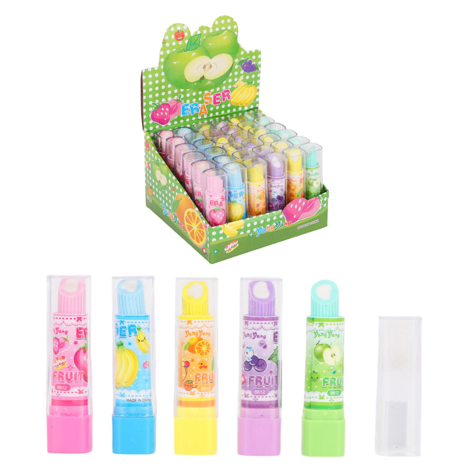 ластик-карандаш Помада пластиковый футляр 231137