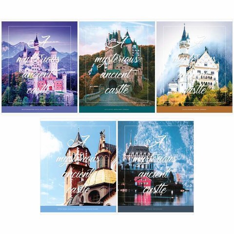 тетрадь 96 листов Путешествия. Mysterious Castle в клетку 25005 278343