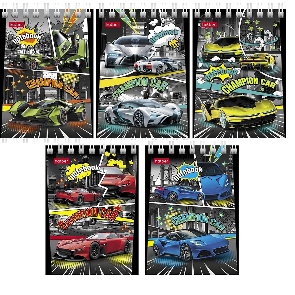блокнот А7 40 листов Авто Чемпион на гребне 081181