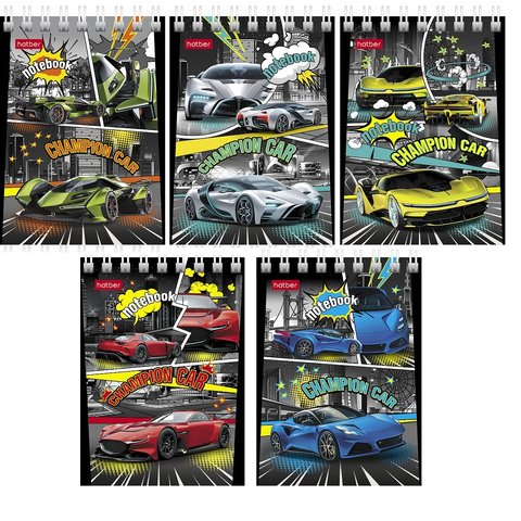 блокнот А7 40 листов Авто Чемпион на гребне 081181