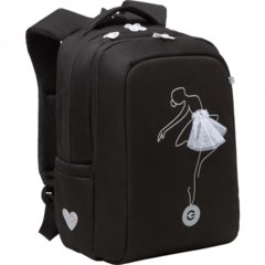 рюкзак для девочки rg-366-1/2 черно-белый GRIZZLY