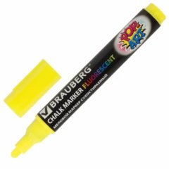 маркер мелковый для доски и витража круглый 5мм желтый pop-art br151528