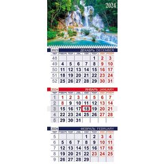 календарь квартальный 3 блока 1 гребень эко Величие Водопадов 29582 2024г