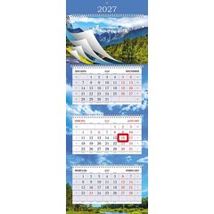 календарь квартальный 3 блока 4 гребня супер-люкс Природа 34937 096095 2027г