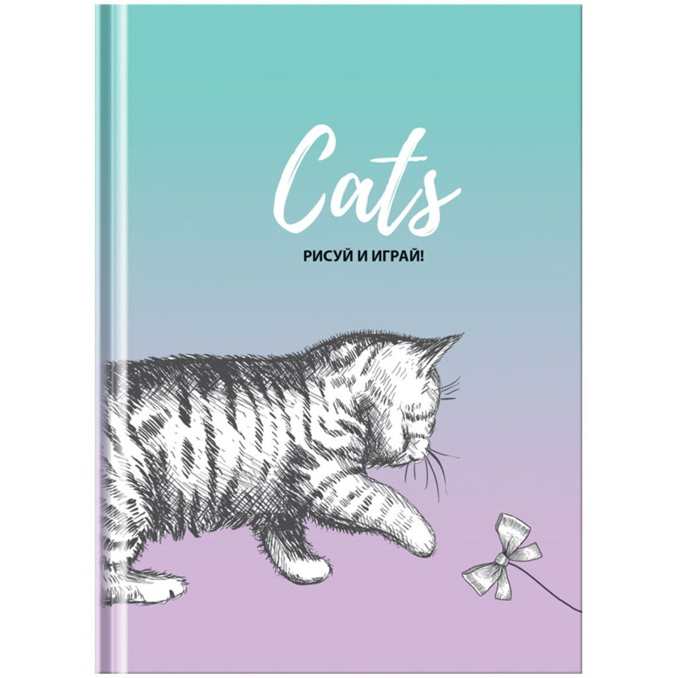 скетчбук А6 80л Милый котенок 100г/м 317486