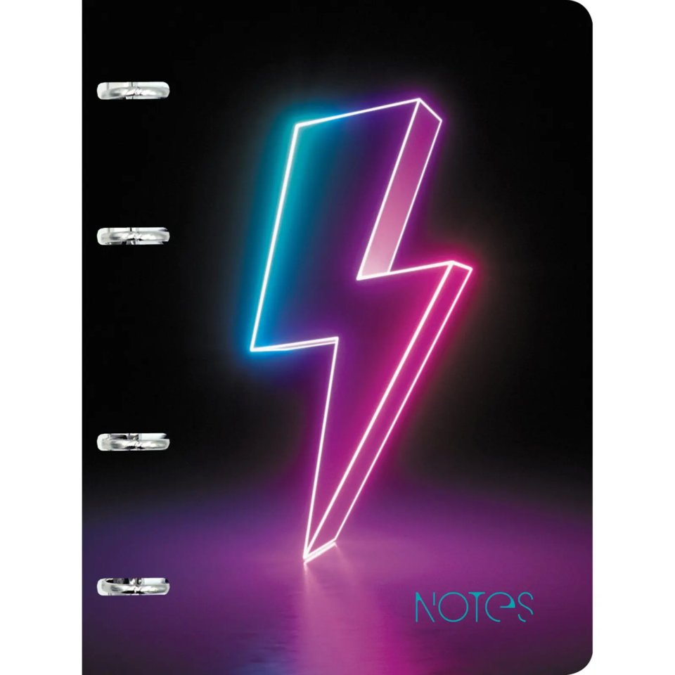 тетрадь на кольцах 80 листов Neon Style пб804972